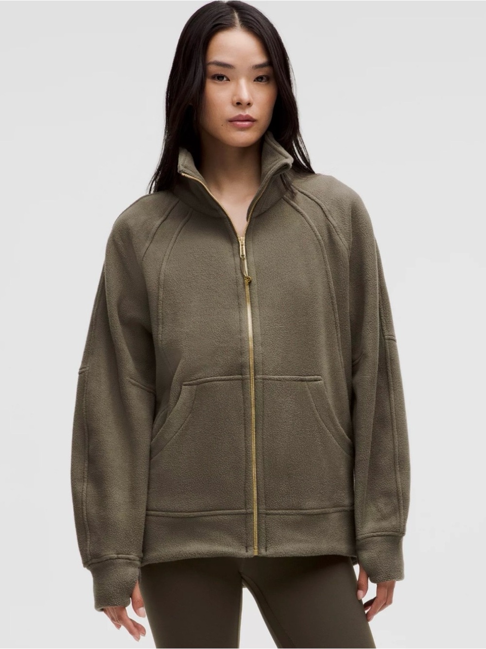 Lululemon Scuba Tumbled Fleece Funnel-Neck Full Zip